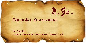 Maruska Zsuzsanna névjegykártya